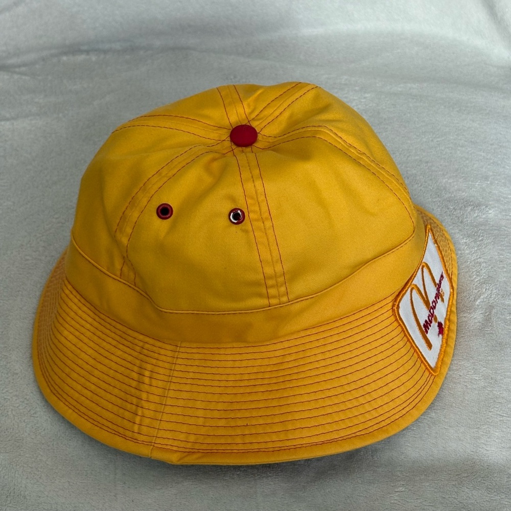 VTG Women McDonalds bucket hat patch logo small 21” New from 60s Made in Canada - Picture 7 of 13